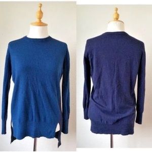 JCrew 💙 Wool High Low Colorblock Sweater (Good)